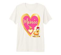 Galline Divertenti POLLAIO Francese MARIÉE Sposa Maglietta Premium
