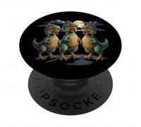 Galline In Costume T-Rex Divertente Halloween Dinosauro PopSockets PopGrip Adesivo
