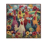 Galline Puzzle | Puzzle 1000 Pezzi con Colori | di | Decorazione Della Parete Campagna per Serate Giochi E Principianti Amanti d'arte