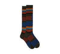 Gallo Caloze lunghe uomo verde fantasia blocchi multicolor, pois e windsor