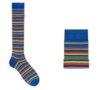 Gallo CALZA LUNGA UOMO IN COTONE LEGGERISSIMO FANTASIA RIGHINE COLORE TOPAZIO TG 40-45 ART.AP509588