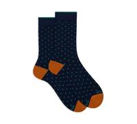 Gallo Calze corte donna blu fantasia pois