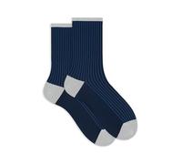 Gallo Calze corte donna blu twin rib effetto scintillante
