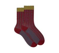 Gallo Calze corte donna rosso fantasia foglioline