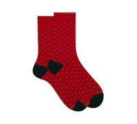 Gallo Calze corte donna rosso fantasia pois