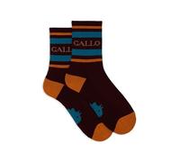 Gallo Calze corte unisex spugna di bordò con righe e scritta