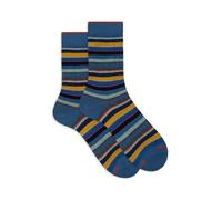Gallo Calze corte uomo e azzurro righe multicolor micro