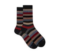Gallo Calze corte uomo grigio righe pari
