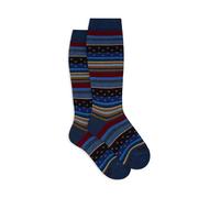 Gallo Calze lunghe bambino blu fantasia mix righe e pois