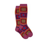 Gallo Calze lunghe bambino viola fantasia quadri concentrici