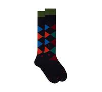 Gallo Calze lunghe da uomo realizzate in Italia con un blend perfetto di cotone. Molto morbide al tatto, create per una persona dinamica che non rinuncia ad un dettaglio di stile. L'iconica fantasia