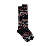 Gallo Calze lunghe donna cotone blu fantasia greca natalizia