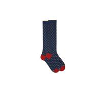 Gallo Calze lunghe fantasia pois AP103013 jeans/mostarda