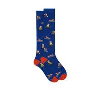 Gallo – Calze lunghe uomo – Cotone blu con fantasia cani