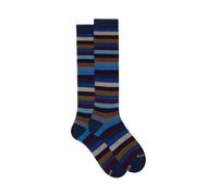 Gallo Calze lunghe uomo cotone blu righe pari