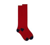 Gallo Calze Lunghe Uomo Cotone Rosso Fantasia Pois Lungo 40/45 32117