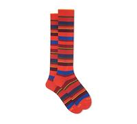 Gallo - Calze Lunghe Uomo Cotone Rosso Righe Multicolor