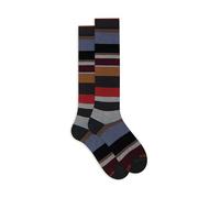 Gallo Calze lunghe uomo e grigio righe multicolor macro