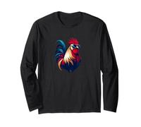 Gallo che indossa occhiali da sole - Funny Farm Farmer Farming Maglia a Manica
