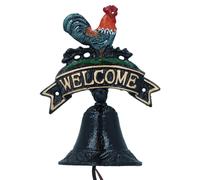 Gallo da giardino esterno in ghisa campana suonante di benvenuto per case cap...