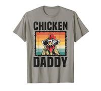 Gallo Divertente con Gli Occhiali da Sole di Pollo papà Maglietta