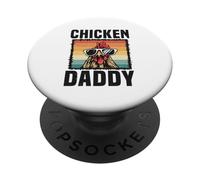 Gallo divertente con gli occhiali da sole di pollo papà PopSockets PopGrip Adesivo