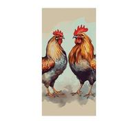 Gallo e gallina copertura della porta Banner 90x180cm Festone Festone Stagionale Cartello di Benvenuto Decorazione Verticale Porta Appeso Per Portico Ingresso Giardino Decor