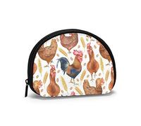 Gallo e gallina Papera di gomma con occhiali da sole Portamonete Portafogli Portamonete Funky Portachiavi Cerniera Piccole borse cosmetiche per il trucco