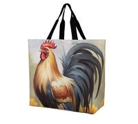 Gallo e Girasoli Novità Donna Spalla Tote Bag Shopping Bags Riutilizzabile Leggero Borsa della spesa Borse Da Viaggio Sacchetto di Immagazzinaggio