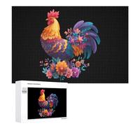 Gallo fiorito Puzzle per adulti Famiglia Attività Giochi Home Decor Puzzle 1000 PCS