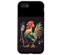 Gallo fresco nel bar karaoke per gli amanti del pollo che cantano Custodia per iPhone SE (2020) / 7/8