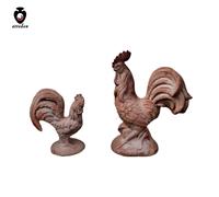 Gallo in terracotta da esterno statua statuina arredo giardino animali fattoria