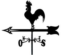 Gallo indicatore della banderuola del vento retrò paletto da giardino Weathercock strumenti di misurazione per il tetto del giardino agricoltore di cavalli