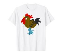 Gallo Maglietta con Stampa Grafica Economica, Uomo, Bianco, L