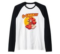 Gallo Pazzo: Design con Animali con Campana sbattuta Maglia con Maniche Raglan