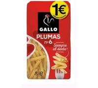 Gallo Plumas N° 6 Penne Rigate, Formato Medio, 400 g, Confezione da 6