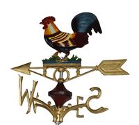 Gallo pollo gallina banderuola vana cresta montaggio oro casa tetto ghisa