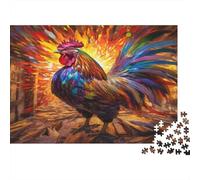 Gallo Puzzles 1000 Piezas De Cartón Grueso Rompecabezas Anti Estrés Adultos Para Cena Con Amigos Como Regalo Original 70x50cm/1000pcs