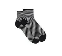 Gallo Women's super short black socks made in Italy from ultra-light cotton