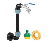 Gallon Tank Adapter, 3/4 Inch Tank Outlet Tap with Extension Tube, Water Bucket Valve Fittings, Leak Resistant Design, Industrial Liquid Storage Connector, for Agricultural Irrigation, Farming