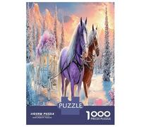 Gallop Red Horse Puzzle Gioco Didattico 1000 Pezzi A Galloping Horse in The Snow Puzzle Intrattenimento Creativo Per Adulti E Bambini Da 14 Anni E Più 70x50cm/1000pcs