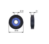 Galoppino/guidacinghia Cinghia Poly V Gates T36011 Drivealign™ per Fiat