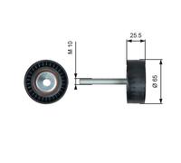 Galoppino/guidacinghia Cinghia Poly V Gates T36772 Drivealign™ per Citroën Fiat