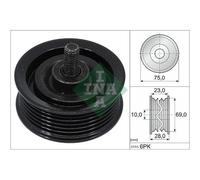 Galoppino/guidacinghia Cinghia Poly V Ina 532 0744 10 per Hyundai Kia