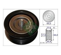 Galoppino/guidacinghia Cinghia Poly V Schaeffler Ina 532 0671 10 per Infiniti