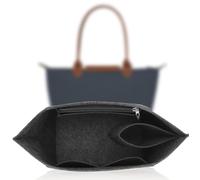 GALOZZOIT Organizer per borse in feltro per Longchamp Le Pliage, organizer per borse con molti scomparti, grande capacità, organizer da donna, L grigio scuro