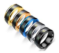 GALPADA 1 Pc anello dell'umore aureola alone promessa anelli per le coppie anello di fidanzamento intelligente che cambia colore Rilevamento della temperatura squillo amanti