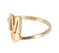 GALPADA 1 Pc Anello lettera anelli per ragazze anello in acciaio inossidabile ringlith rings arredamento semplice anello di iniziali anello con le iniziali del cuore amorevole punk