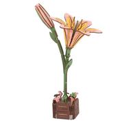 GALPADA 1 set di puzzle in legno a forma di fiore: 3D di giglio - Assemblaggio fai da te per adulti - Puzzle con blocchi da costruzione per lavoretti di compleanno, collezione botanica, inaugurazione