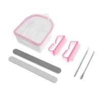GALPADA 1 Set set di strumenti per manicure ciotola per l'immersione delle mano ciotola per ammollo unghie spazzola per unghie accessori per unghie ammollo ciotola Metallo rosa